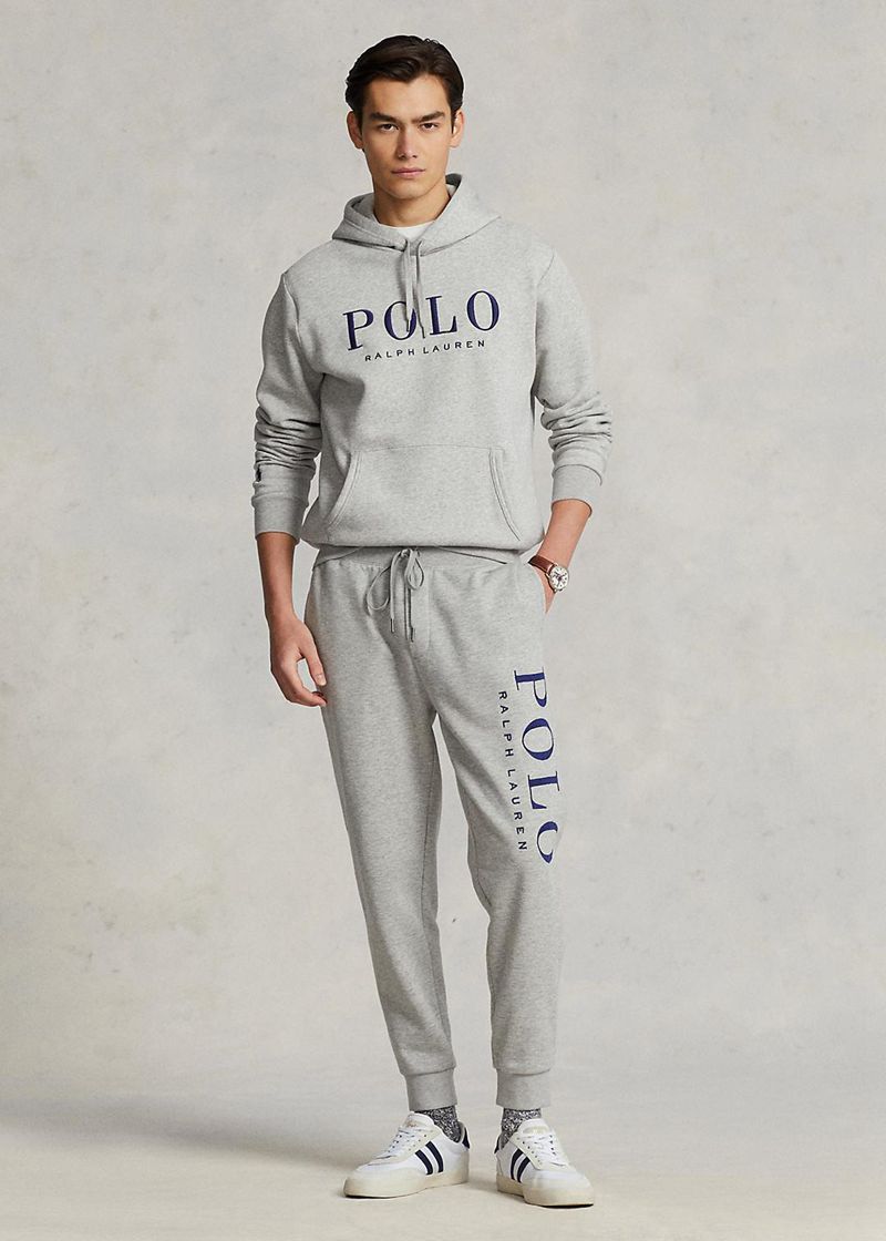 Pantalones Polo Ralph Lauren Hombre Logo-Embroidered De Lana Jogger Chile Gris XIZFM-1724